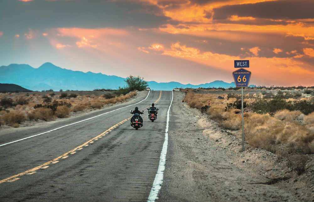 Route 66 motorbike riders.
